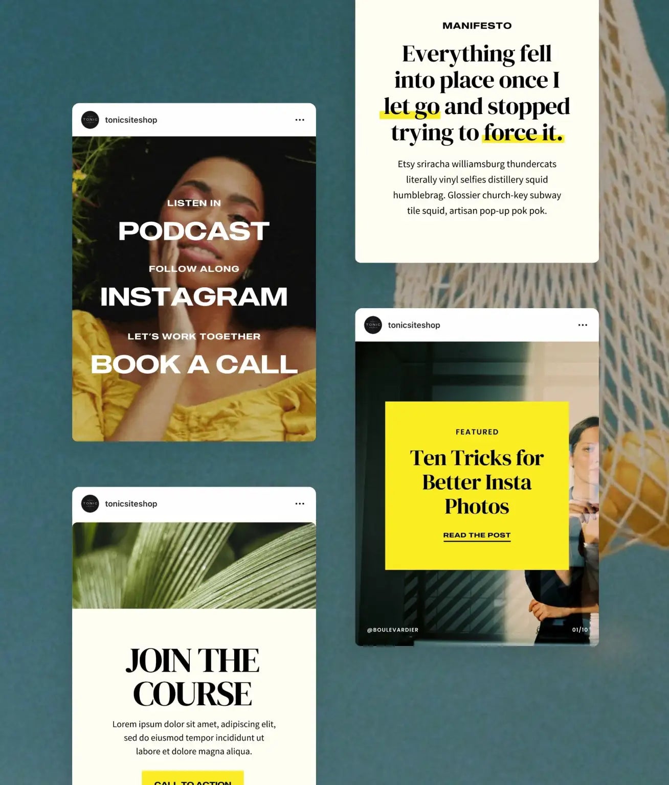 Boulevardier Social Media Canva Templates