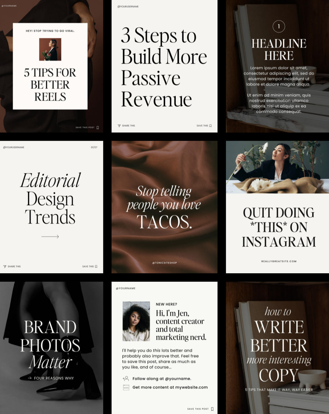 Amaro Content Templates (Batch No. 01)