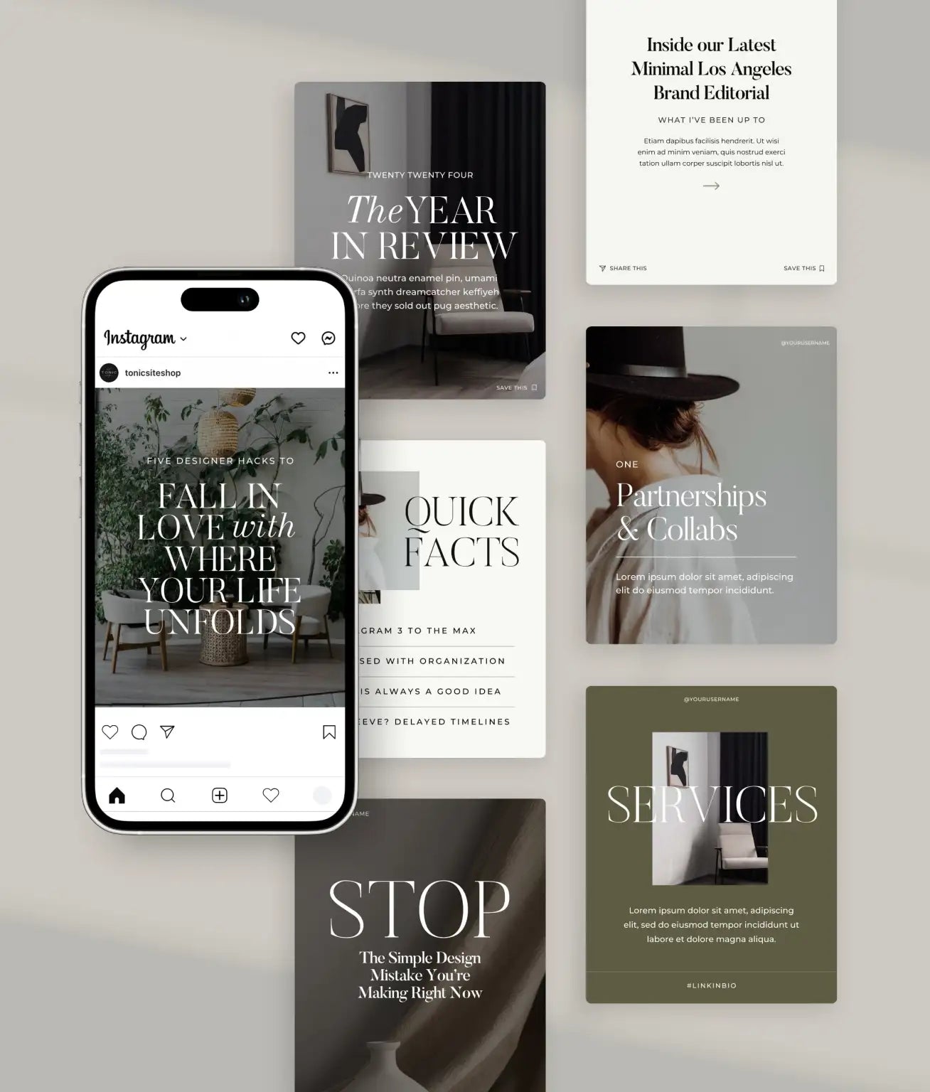 Lita Grey Social Media Canva Templates