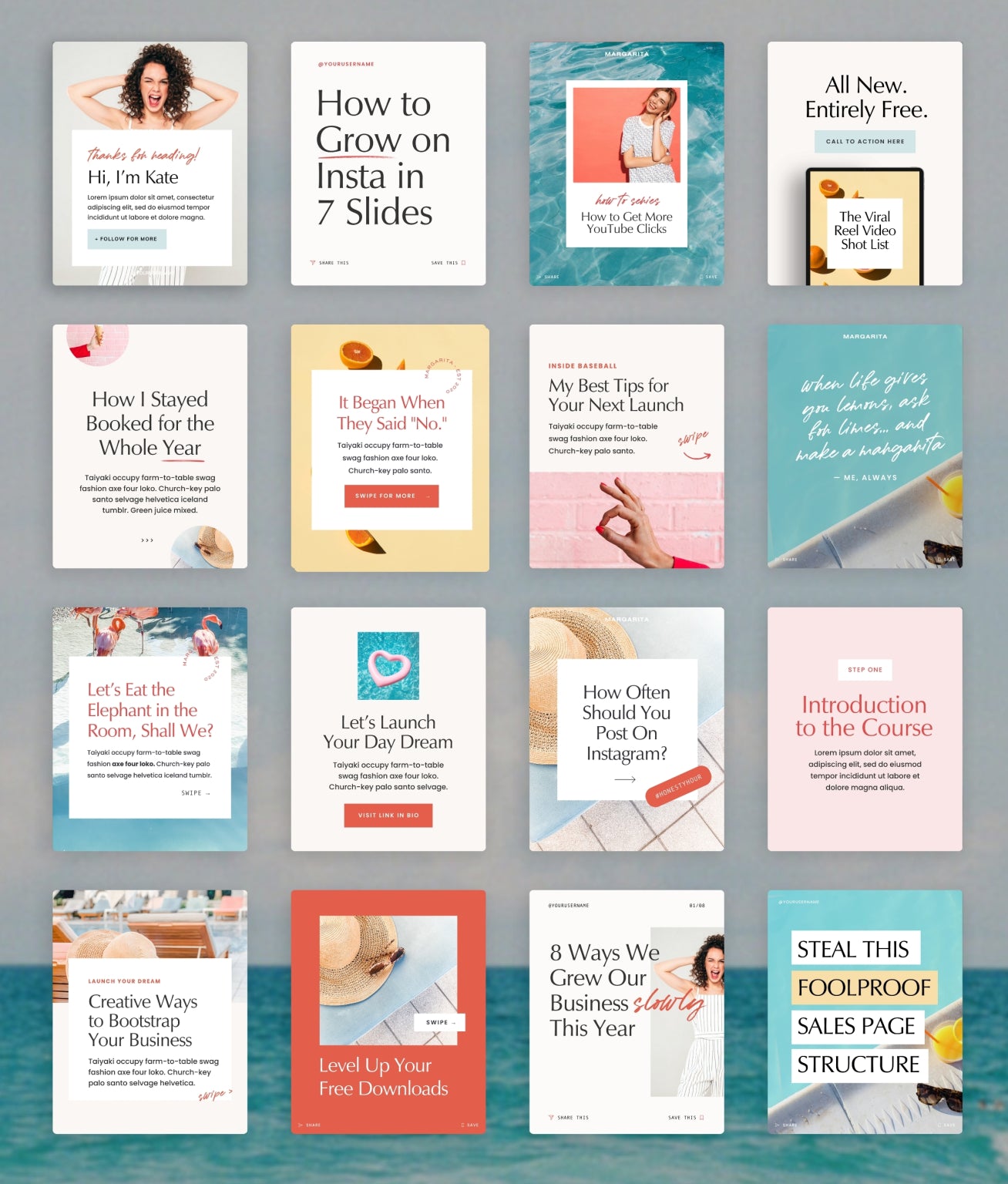 Margarita Social Media Canva Templates