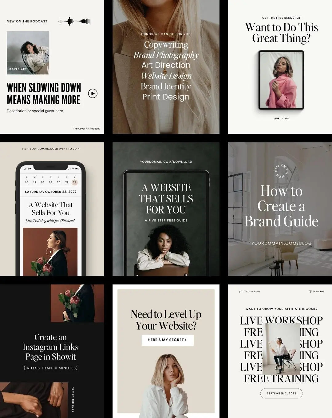 The Canva Marketing Templates