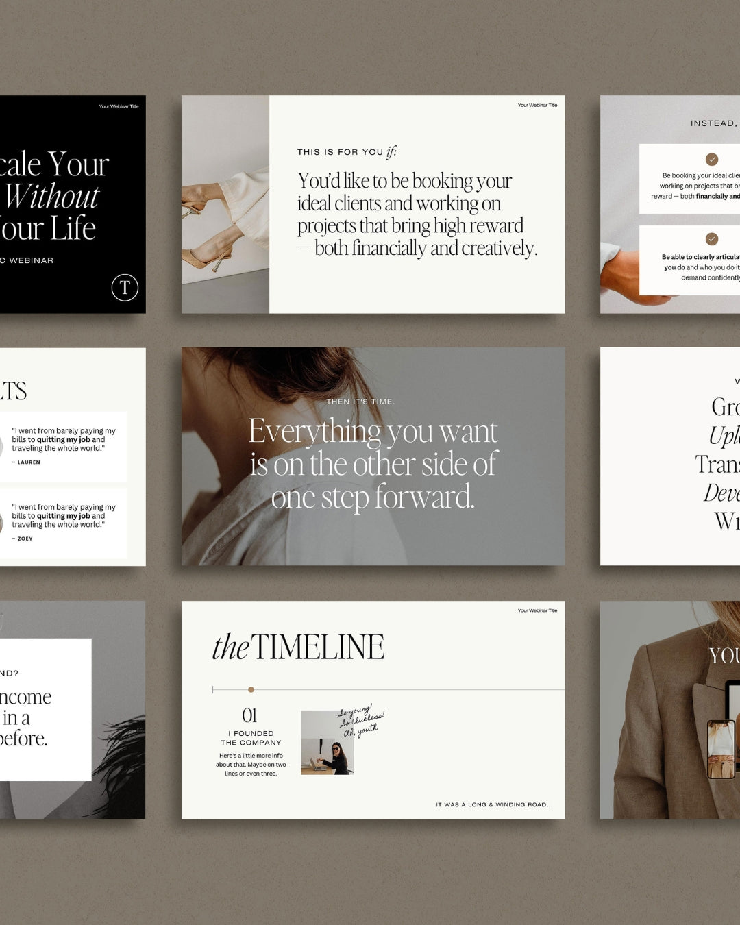 The Webinar + Sales Funnel Canva Slide Deck